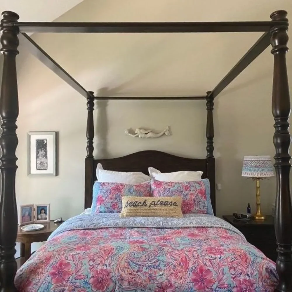 Lilly Pulitzer Pottery Barn Isla De CoCo Queen Shams Comforter Floral Reversible